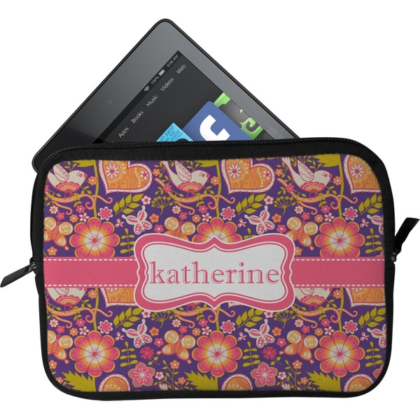 Custom Birds & Hearts Tablet Case / Sleeve - Small (Personalized)