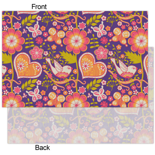 Birds & Hearts Tissue Paper - Heavyweight - XL - Front & Back