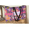 Birds & Hearts Tote w/Black Handles - Lifestyle View