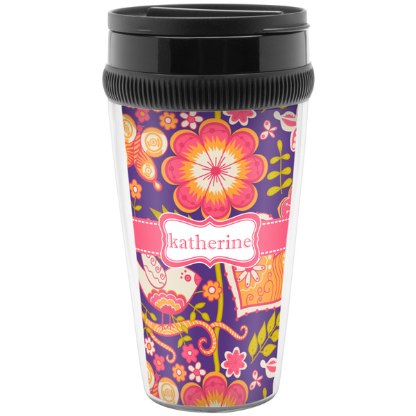 Custom Birds & Hearts Acrylic Travel Mug without Handle (Personalized)