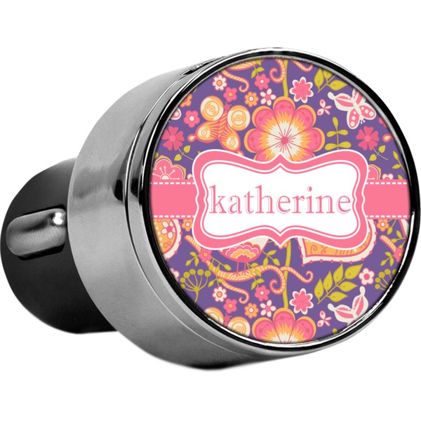Custom Birds & Hearts USB Car Charger (Personalized)