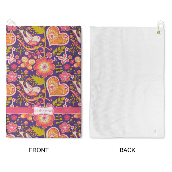 Birds & Hearts Waffle Weave Golf Towel - Approval