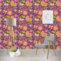 Birds & Hearts Wallpaper & Surface Covering