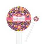 Birds & Hearts Round Plastic Stir Sticks (Personalized)