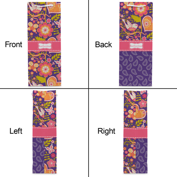 Birds & Hearts Wine Gift Bag - Gloss - Approval