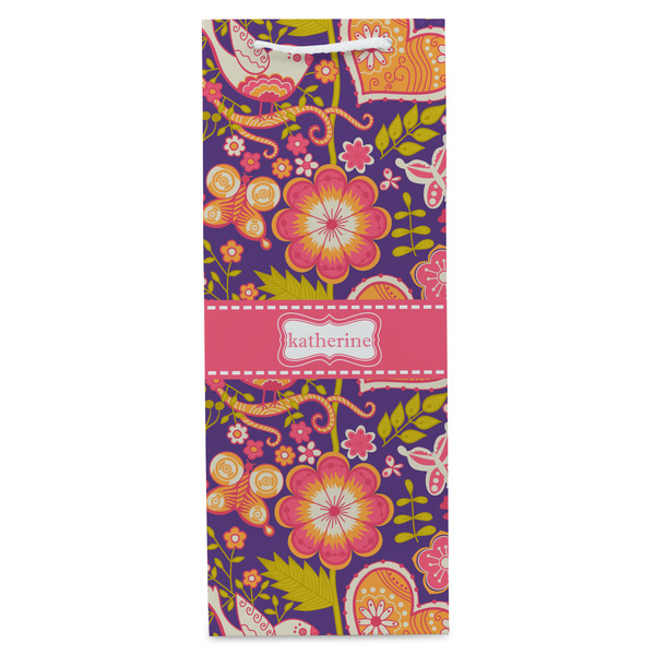 Birds & Hearts Wine Gift Bag - Gloss - Front