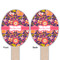 Birds & Hearts Wooden Food Pick - Oval - Double Sided - Front & Back
