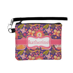 Birds & Hearts Wristlet ID Case w/ Name or Text