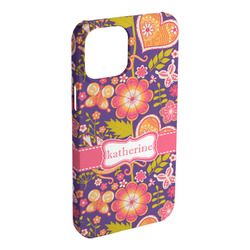 Birds & Hearts iPhone Case - Plastic - iPhone 15 Plus (Personalized)