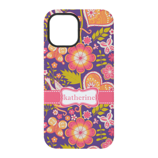 Birds & Hearts iPhone 15 Pro Tough Case - Back