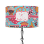 Dessert & Coffee 12" Drum Lamp Shade - Fabric (Personalized)