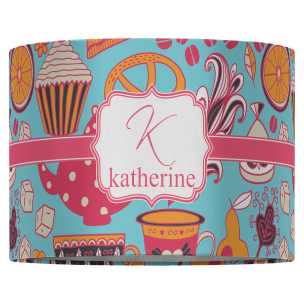 Dessert & Coffee 16" Drum Lampshade - FRONT (Fabric)