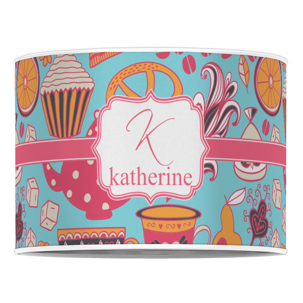 Dessert & Coffee 16" Drum Lampshade - FRONT (Poly Film)