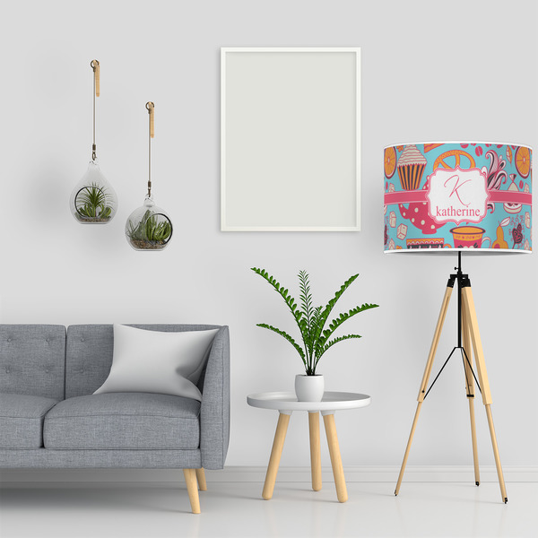 Dessert & Coffee 16" Drum Lampshade - LIFESTYLE