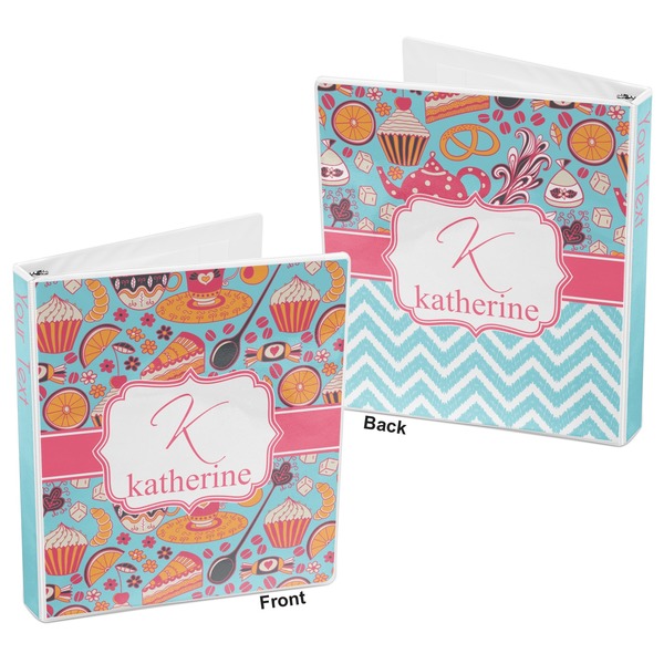 Dessert & Coffee 3-Ring Binder Front and Back