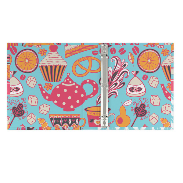 Dessert & Coffee 3 Ring Binders - Full Wrap - 1" - OPEN INSIDE