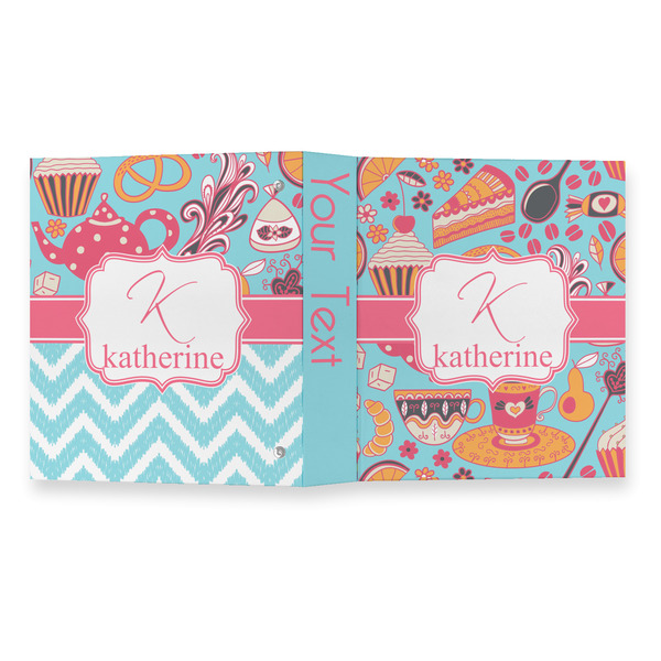 Dessert & Coffee 3 Ring Binders - Full Wrap - 1" - OPEN OUTSIDE