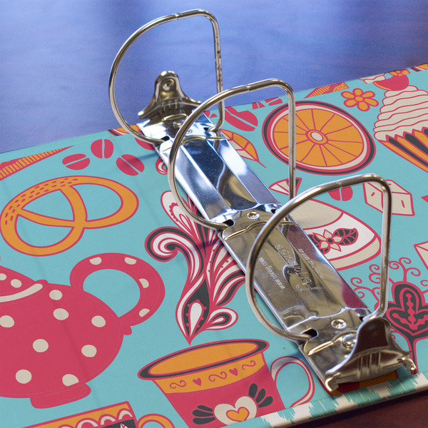 Dessert & Coffee 3 Ring Binders - Full Wrap - 3" - DETAIL