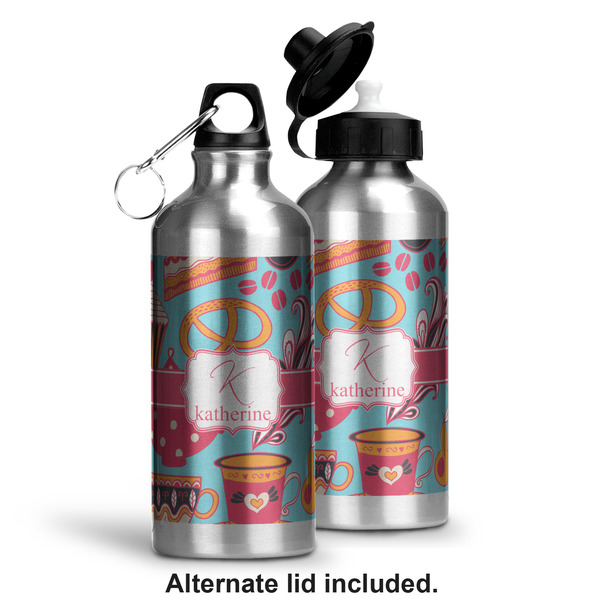 Dessert & Coffee Aluminum Water Bottle - Alternate lid options