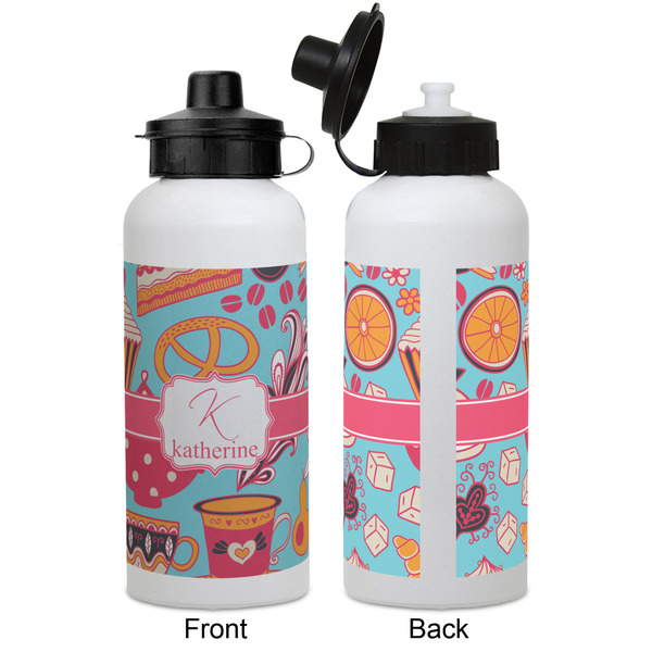 Dessert & Coffee Aluminum Water Bottle - White APPROVAL