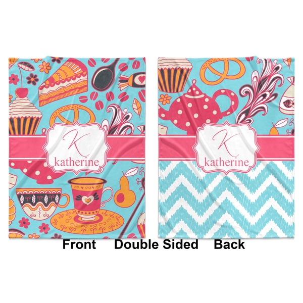 Dessert & Coffee Baby Blanket (Double Sided - Printed Front and Back)