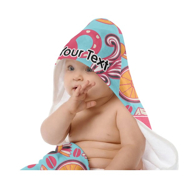 Dessert & Coffee Baby Hooded Towel on Child