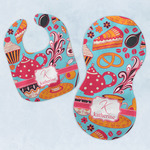 Dessert & Coffee Baby Bib & Burp Set w/ Name and Initial