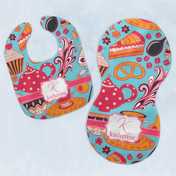 Dessert & Coffee Baby Bib & Burp Set w/ Name and Initial