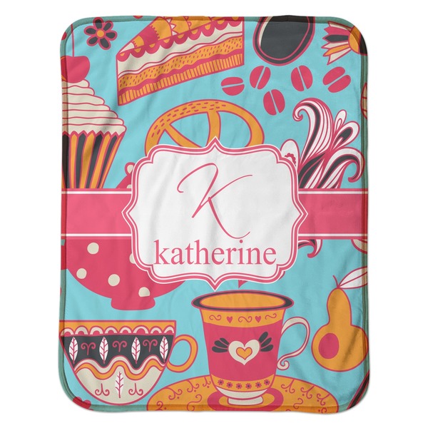 Dessert & Coffee Baby Sherpa Blanket - Flat