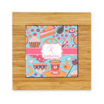Dessert & Coffee Bamboo Trivet with Ceramic Tile Insert (Personalized)