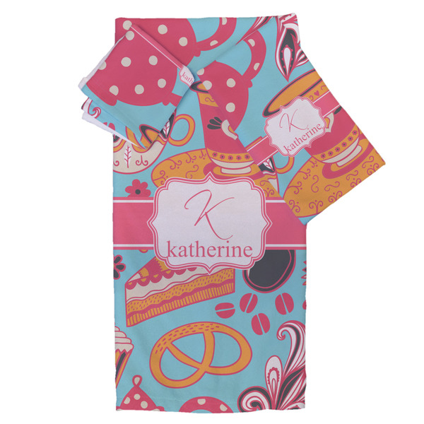 Custom Dessert & Coffee Bath Towel Set - 3 Pcs (Personalized)