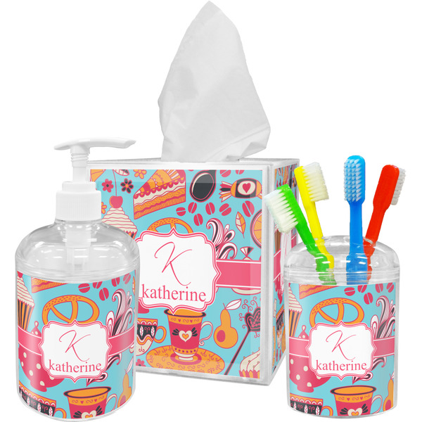 Dessert & Coffee Bathroom Accessories Set (Personalized)