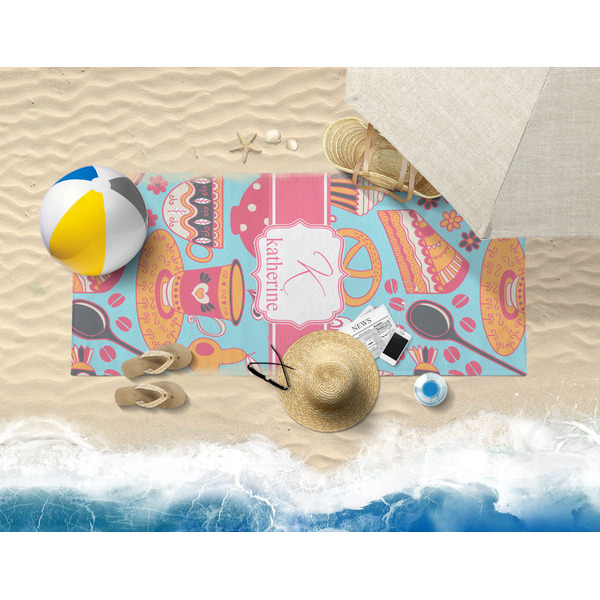 Dessert & Coffee Beach Towel Lifestyle