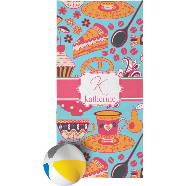 Custom Dessert & Coffee Beach Towel (Personalized)