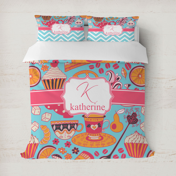 Custom Dessert & Coffee Duvet Cover (Personalized)