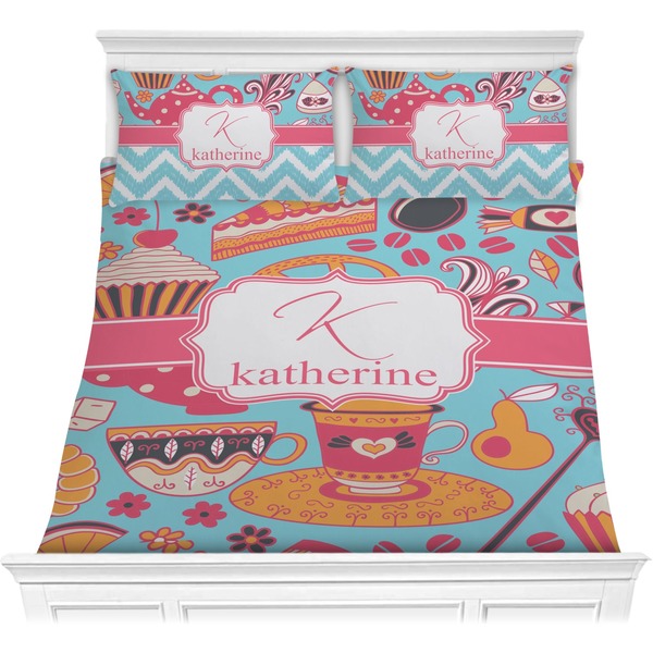 Custom Dessert & Coffee Comforter Set - Full / Queen (Personalized)