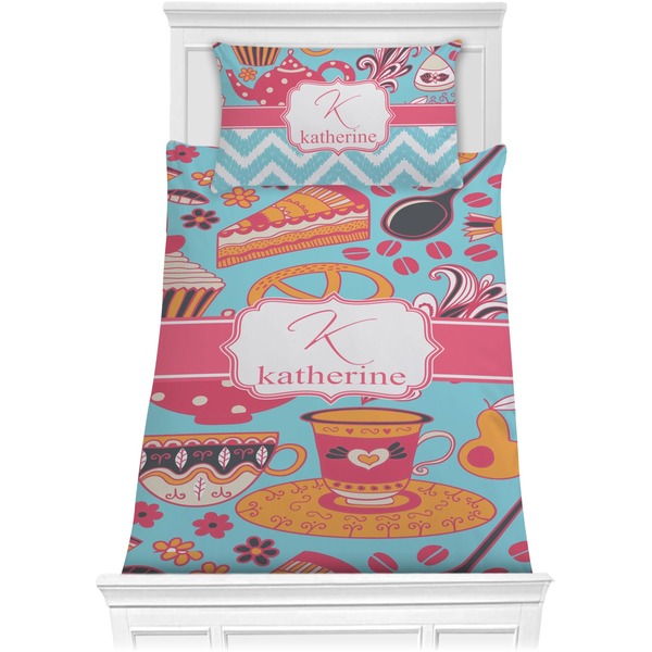 Custom Dessert & Coffee Comforter Set - Twin XL (Personalized)