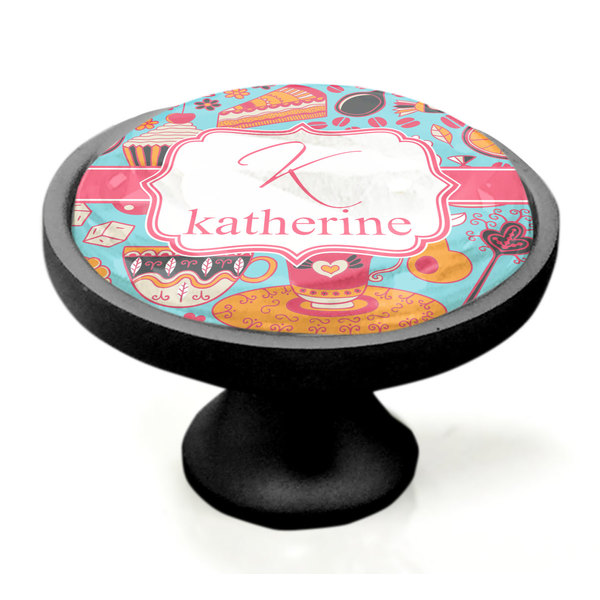Dessert & Coffee Black Custom Cabinet Knob (Side)