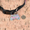 Dessert & Coffee Bone Shaped Dog ID Tag - Small - In Context