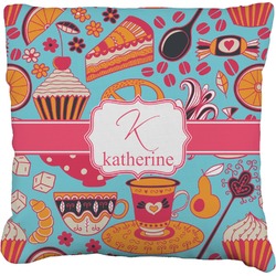 Dessert & Coffee Faux-Linen Throw Pillow 26" (Personalized)