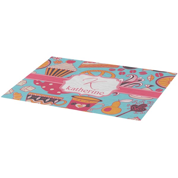 Dessert & Coffee Burlap Placemat (Angle View)