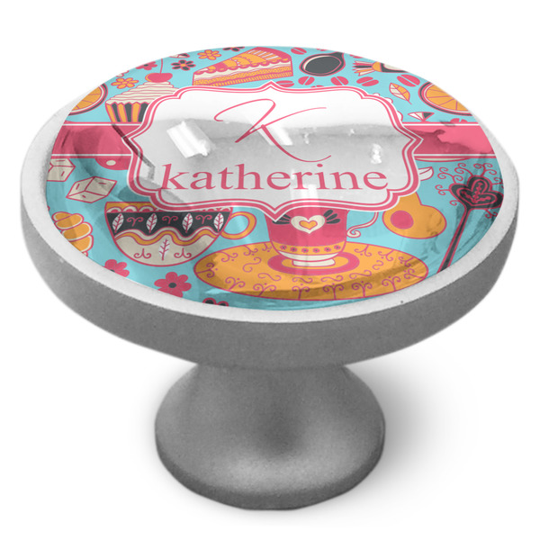 Dessert & Coffee Cabinet Knob - Nickel - Side