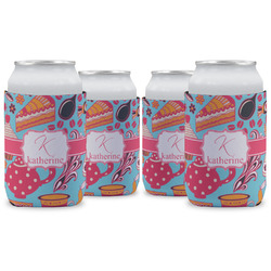 Dessert & Coffee Can Cooler (12 oz) - Set of 4 w/ Name and Initial