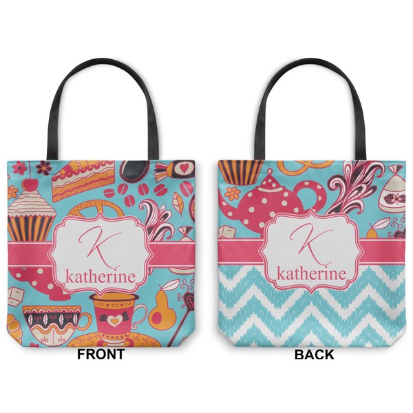 Dessert & Coffee Canvas Tote - Front and Back