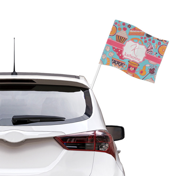Dessert & Coffee Car Flag - Large - LIFESTYLE