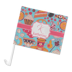 Dessert & Coffee Car Flag - Large (Personalized)