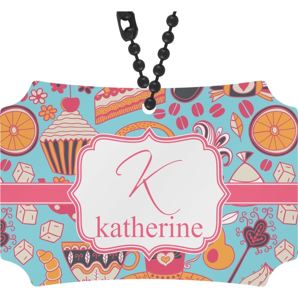Custom Dessert & Coffee Rear View Mirror Ornament (Personalized)