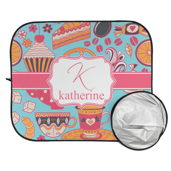 Dessert & Coffee Car Sun Shades - FOLDED & UNFOLDED