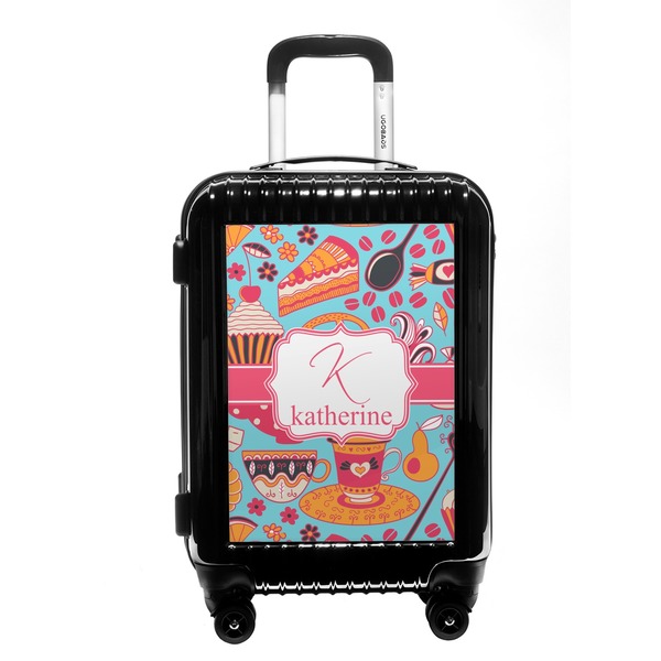 Custom Dessert & Coffee Carry On Hard Shell Suitcase (Personalized)