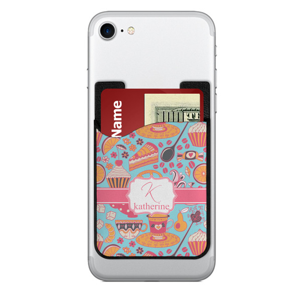 Custom Dessert & Coffee 2-in-1 Cell Phone Credit Card Holder & Screen Cleaner (Personalized)